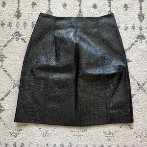 Artizia Faux Leather Animal Print Mini Skirt